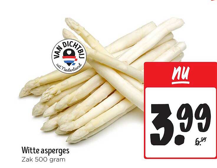 Witte asperges Zak 500 gram