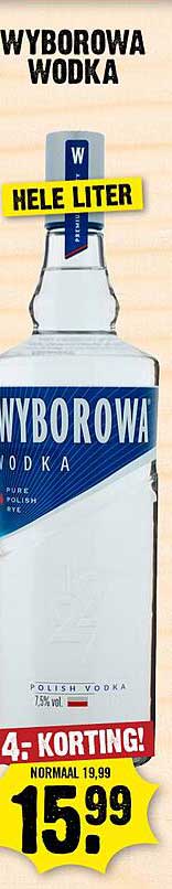 WYBOROWA WODKA HELE LITER