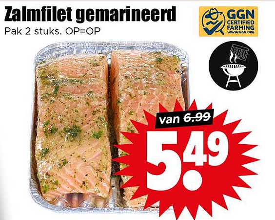 Zalmfilet gemarineerd