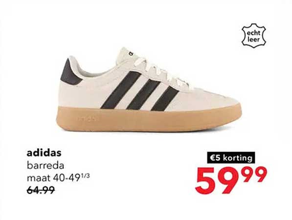adidas barreda maat 40-49 1/3 €5 korting