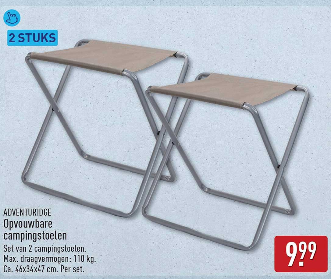 ADVENTURIDGE Opvouwbare campingstoelen