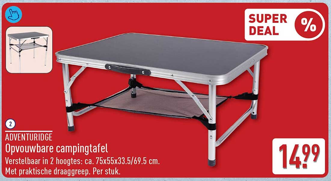 ADVENTURIDGE Opvouwbare campingtafel