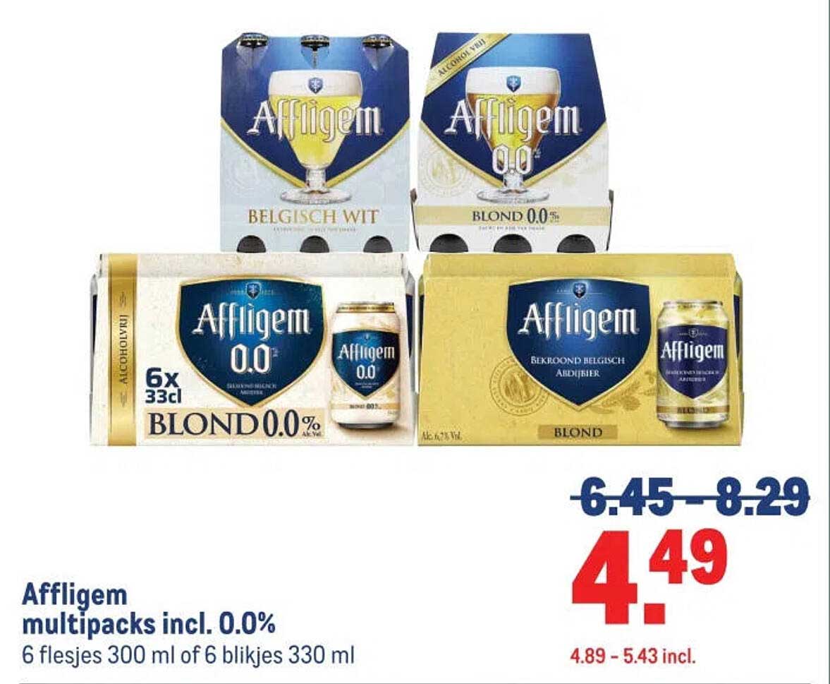 Affligem multipacks incl. 0.0%
