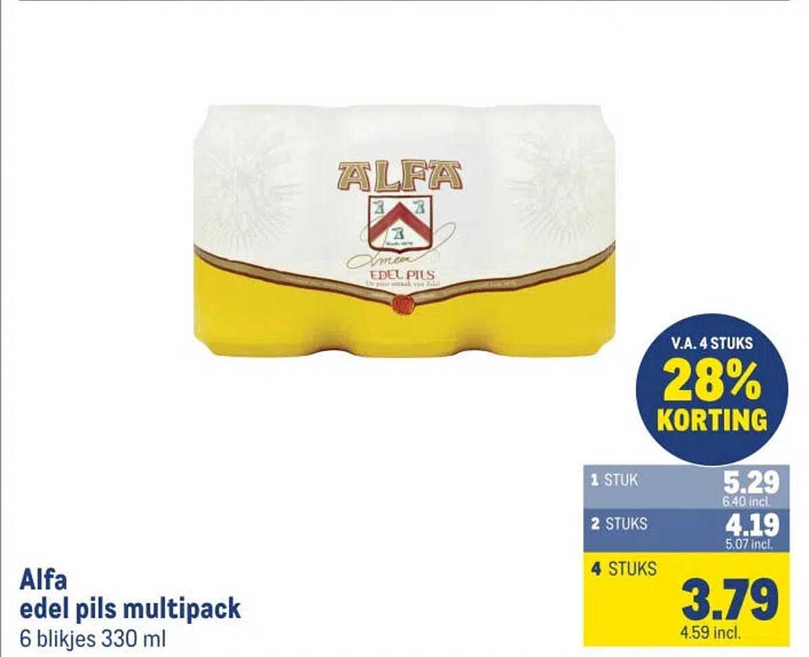Alfa edel pils multipack 6 blikjes 330 ml