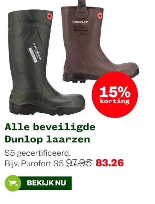 Alle beveiligde Dunlop laarzen