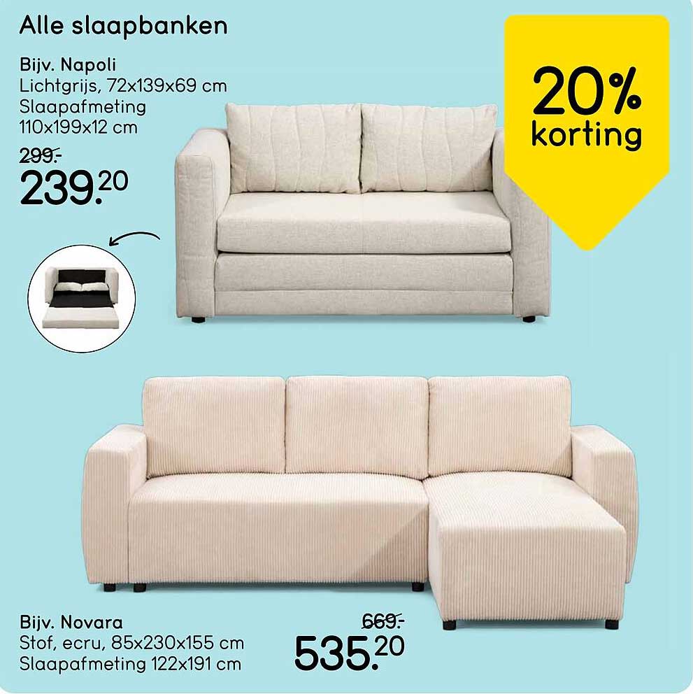 Alle slaapbanken