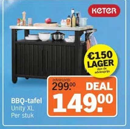 BBQ-tafel Unity XL Per stuk