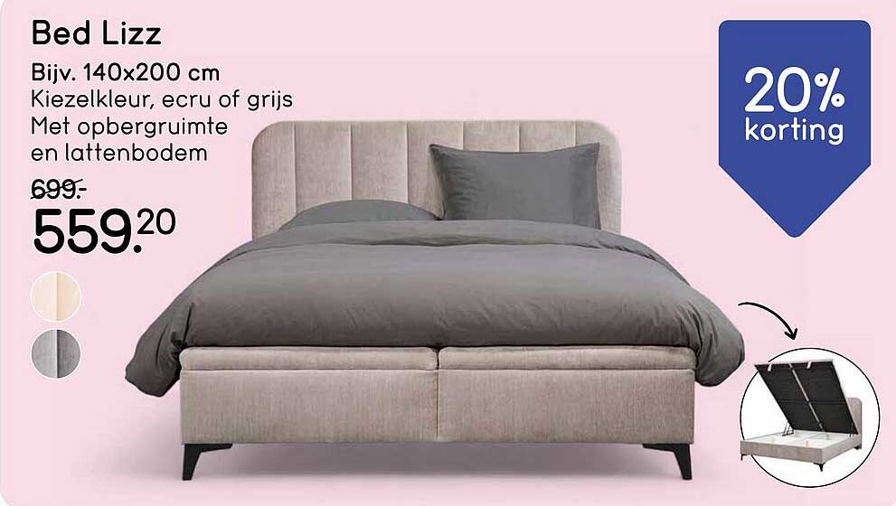 Bed Lizz 20% korting