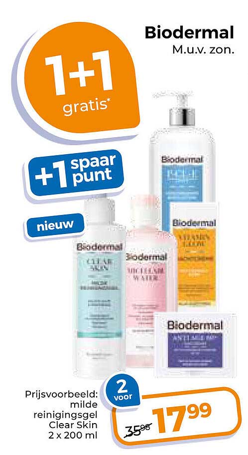 Biodermal M.u.v. zon. 1+1 gratis