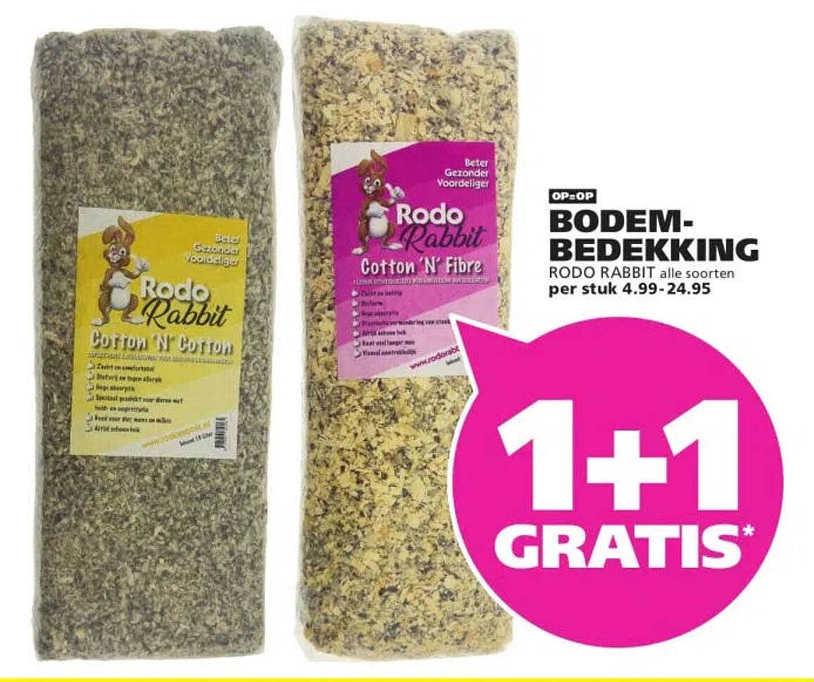 BODEM-BEDEKKING RODO RABBIT alle soorten per stuk 4.99-24.95 1+1 GRATIS*