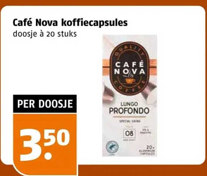 Café Nova koffiecapsules doosje à 20 stuks