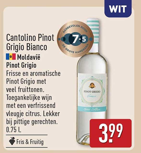 Cantolino Pinot Grigio Bianco Moldavië Pinot Grigio
