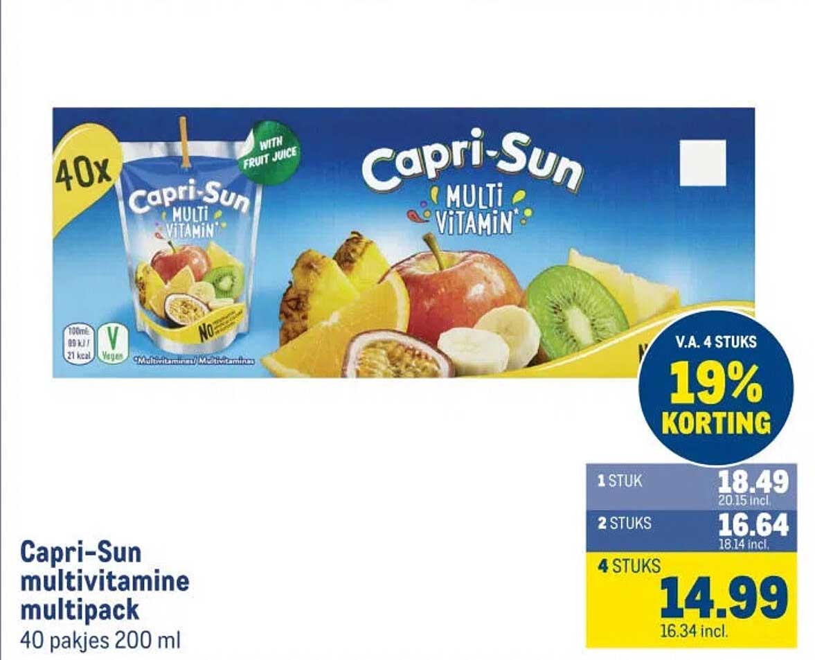 Capri-Sun multivitamine multipack 40 pakjes 200 ml