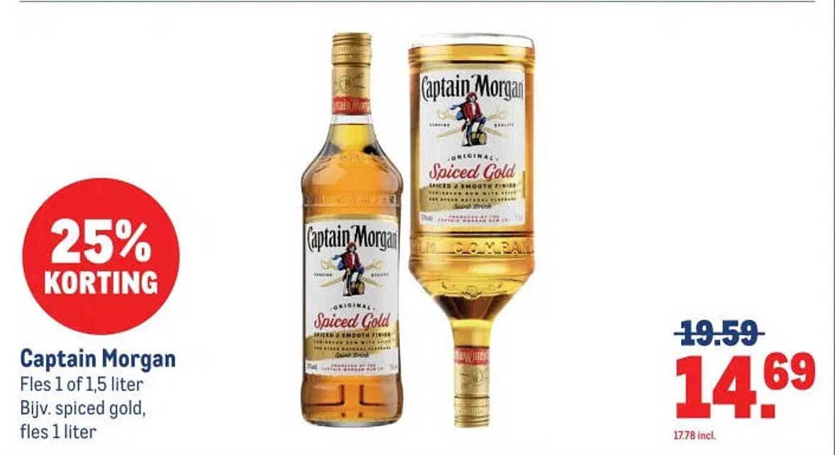 Captain Morgan 25% KORTING