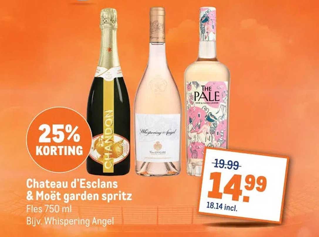 Chateau d'Esclans & Moët garden spritz 25% KORTING