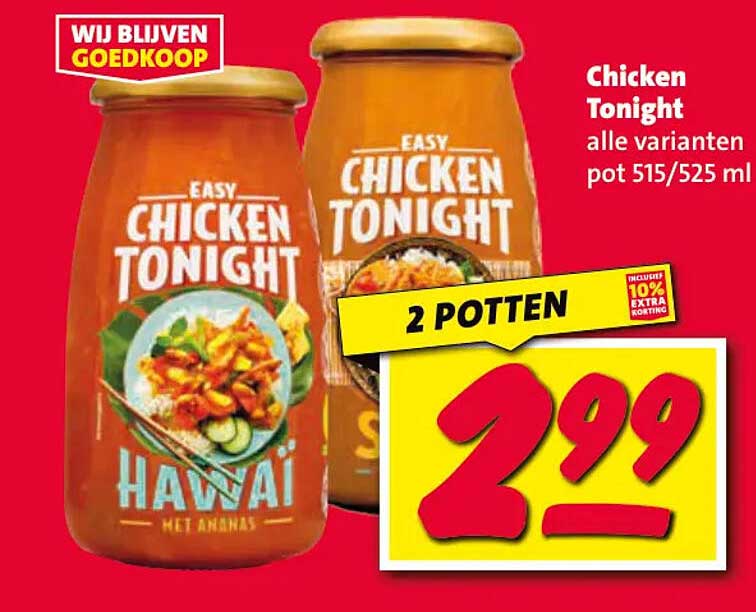 Chicken Tonight alle varianten pot 515/525 ml 2 POTTEN