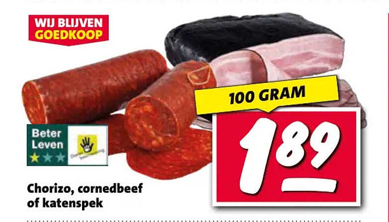 Chorizo, cornedbeef of katenspek