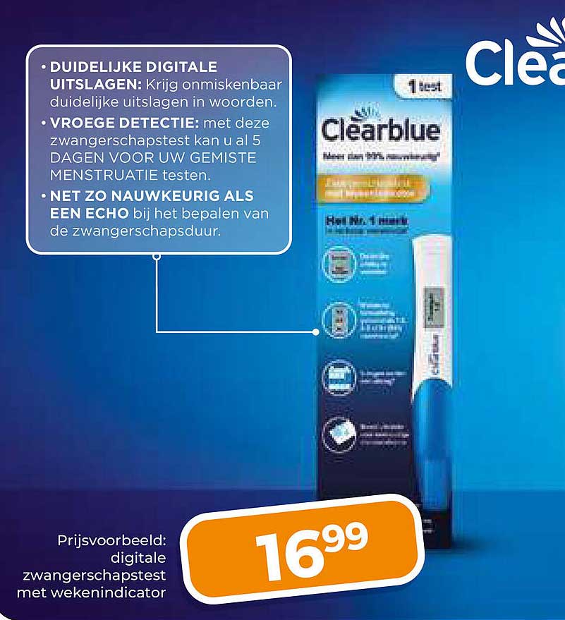 Clearblue digitale zwangerschapstest met wekenindicator