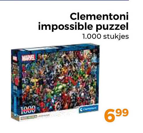 Clementoni impossible puzzel 1.000 stukjes