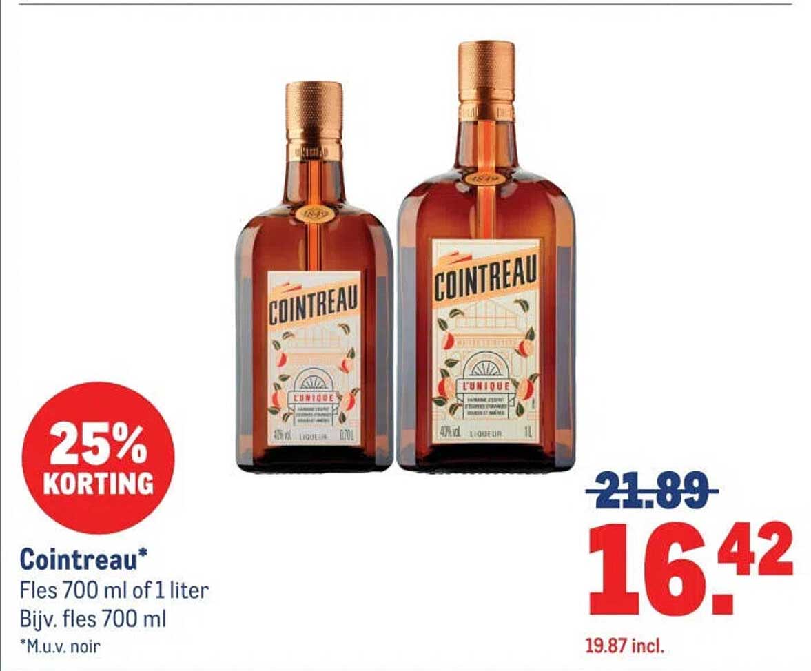 Cointreau* 25% korting