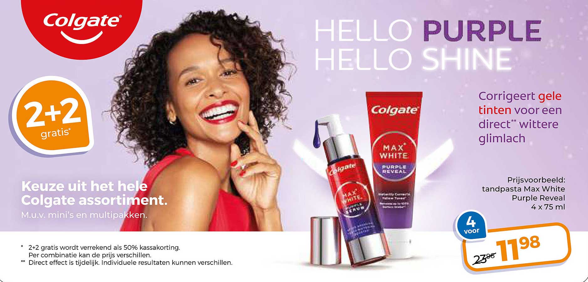 Colgate assortiment 2+2 gratis