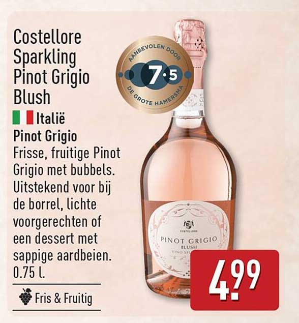 Costellore Sparkling Pinot Grigio Blush