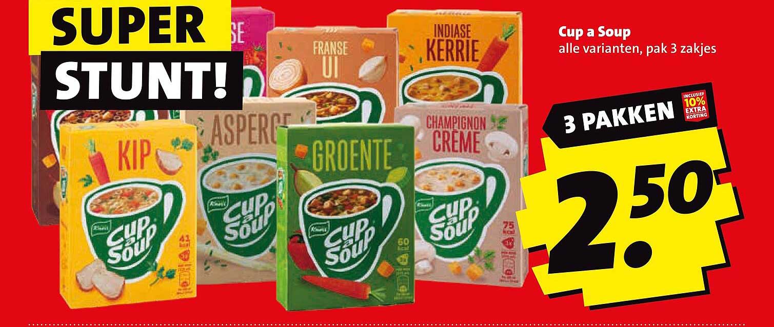 Cup a Soup alle varianten, pak 3 zakjes 3 pakken