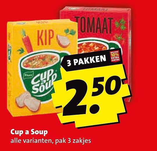 Cup a Soup alle varianten, pak 3 zakjes 3 pakken