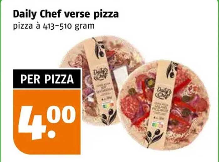 Daily Chef verse pizza pizza à 413-510 gram