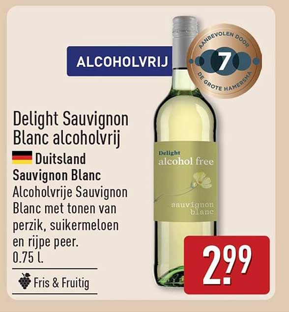 Delight Sauvignon Blanc alcoholvrij