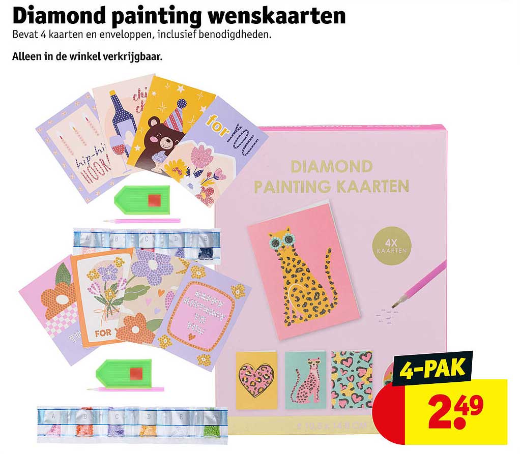 Diamond painting wenskaarten