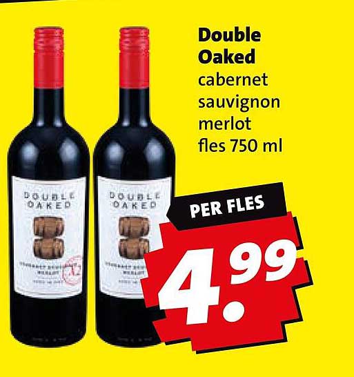 Double Oaked cabernet sauvignon merlot fles 750 ml