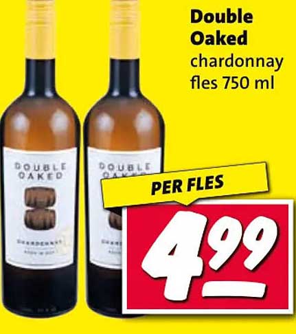 Double Oaked chardonnay fles 750 ml PER FLES