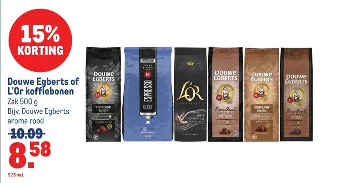 Douwe Egberts of L'Or koffiebonen