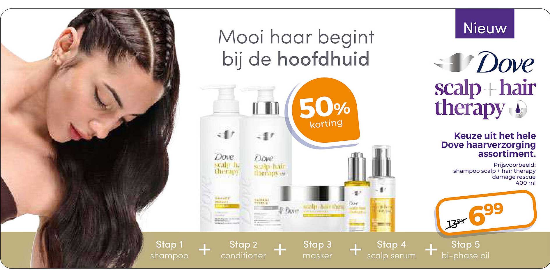 Dove scalp + hair therapy 50% korting