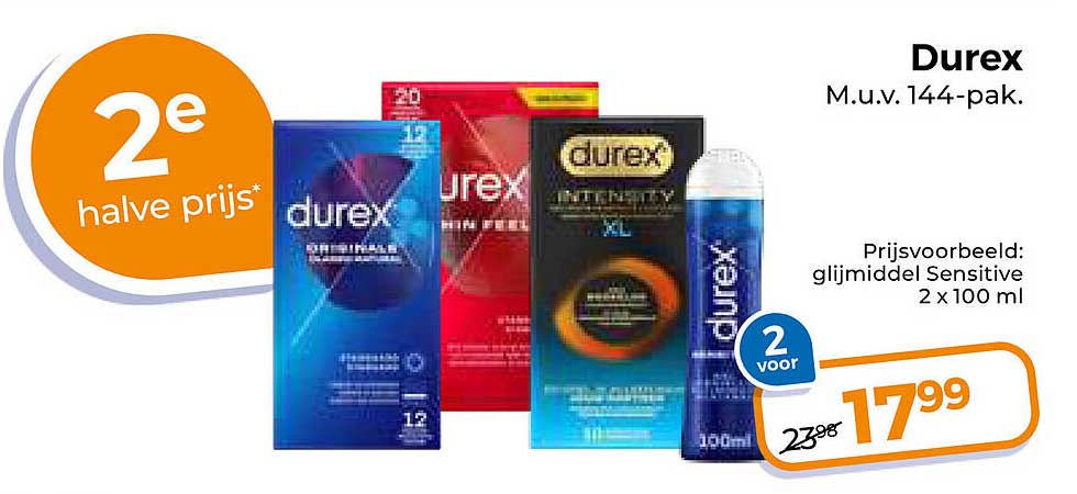 Durex 2e halve prijs