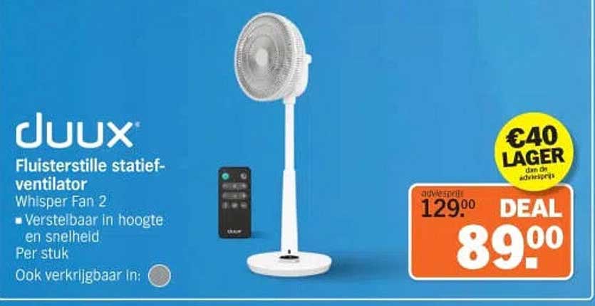 Duux Fluisterstille statief-ventilator Whisper Fan 2