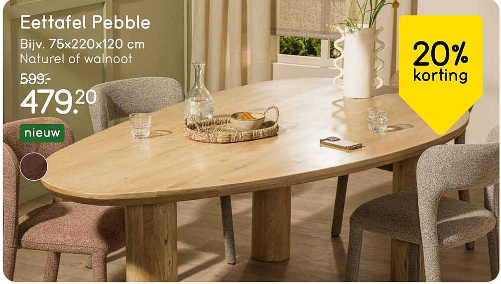 Eettafel Pebble