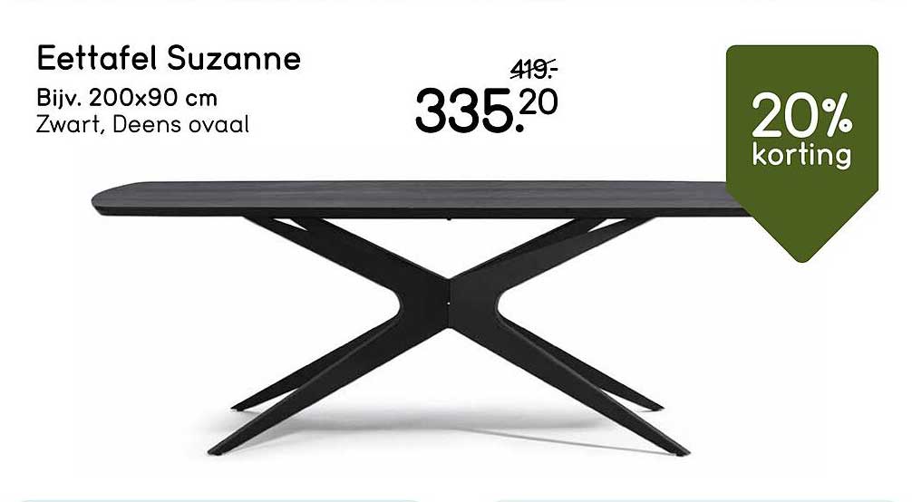 Eettafel Suzanne 20% korting