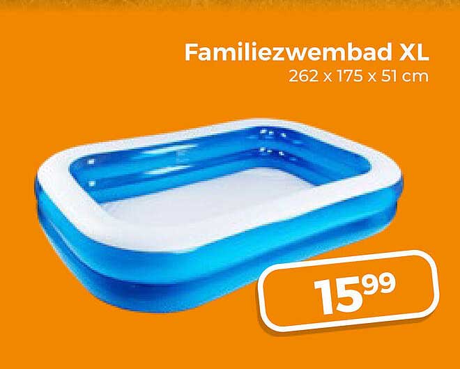 Familiebad XL 262 x 175 x 51 cm