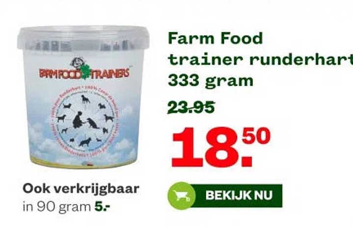 Farm Food trainer runderhart 333 gram