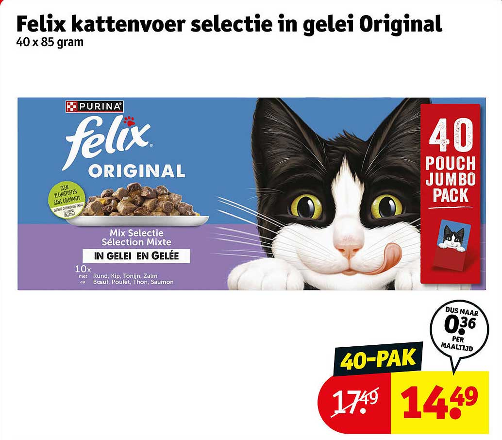 Felix kattenvoer selectie in gelei Original 40 x 85 gram 40-pak