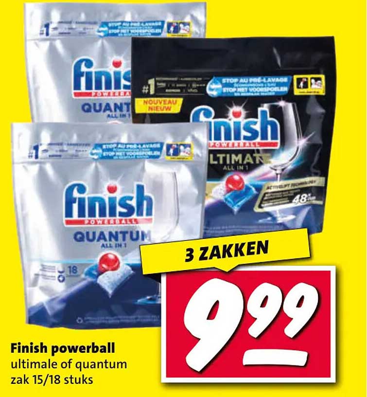Finish powerball ultimate of quantum zak 15/18 stuks 3 ZAKKEN