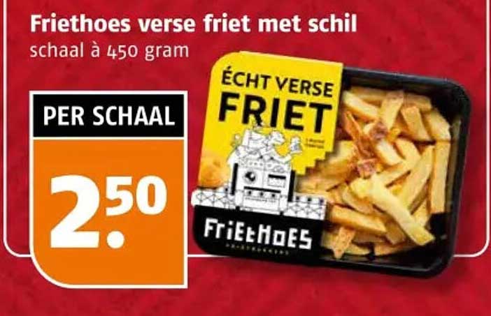 Friethoes verse friet met schil schaal à 450 gram