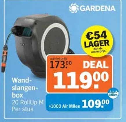 GARDENA Wand-slangenbox 20 RollUp M Per stuk DEAL
