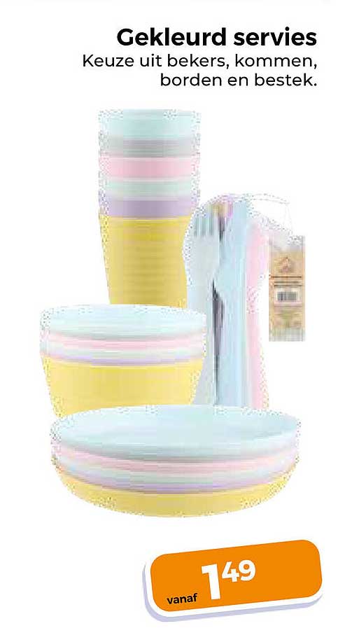 Gekleurd servies