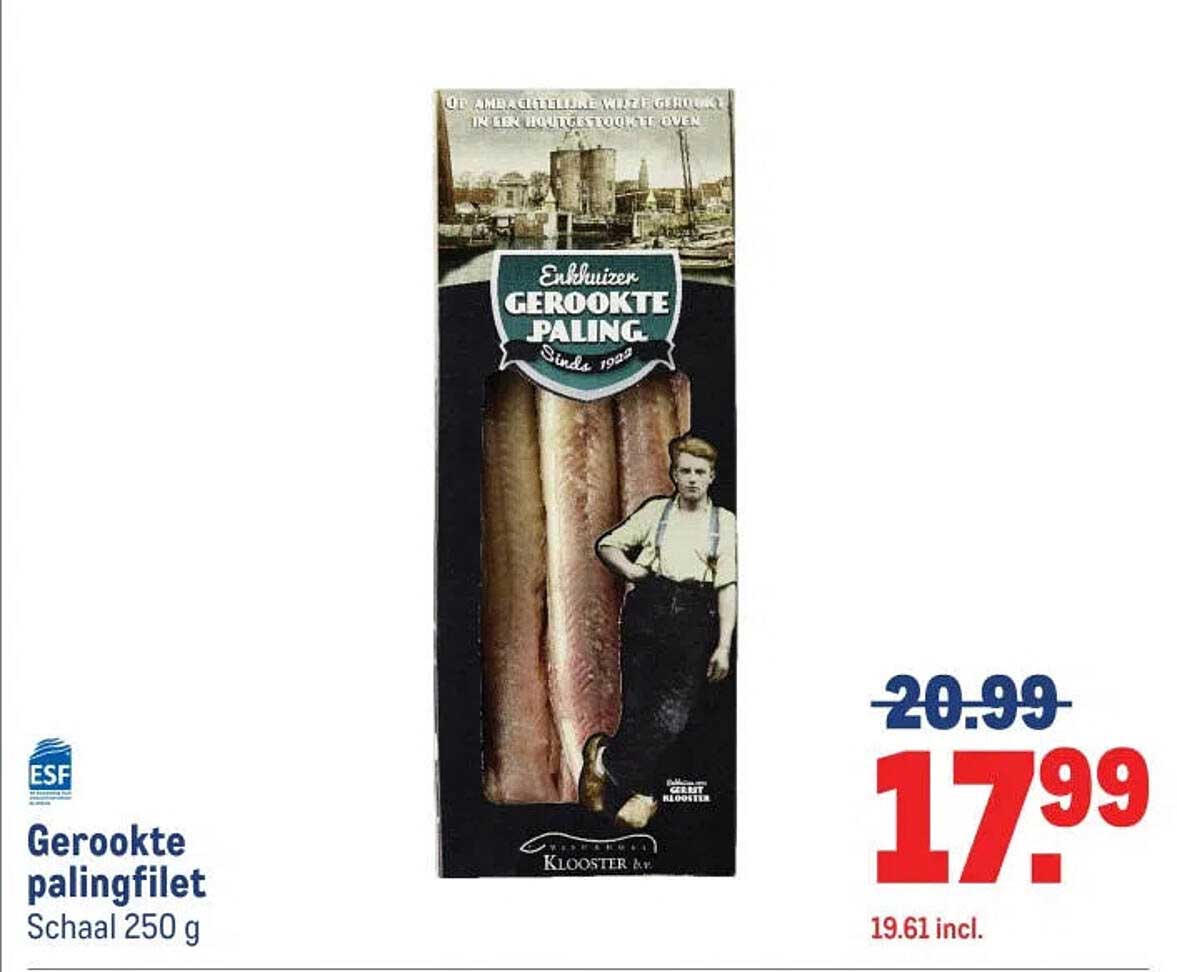 Gerookte palingfilet Schaal 250 g