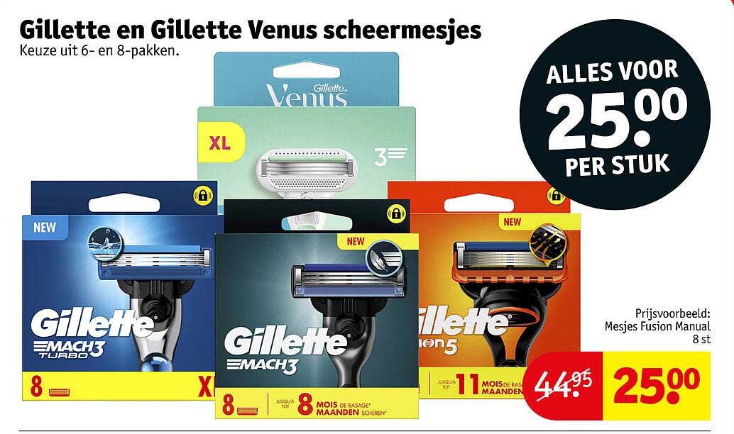 Gillette en Gillette Venus scheermesjes