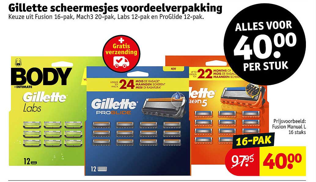 Gillette scheermesjes voordeelverpakking