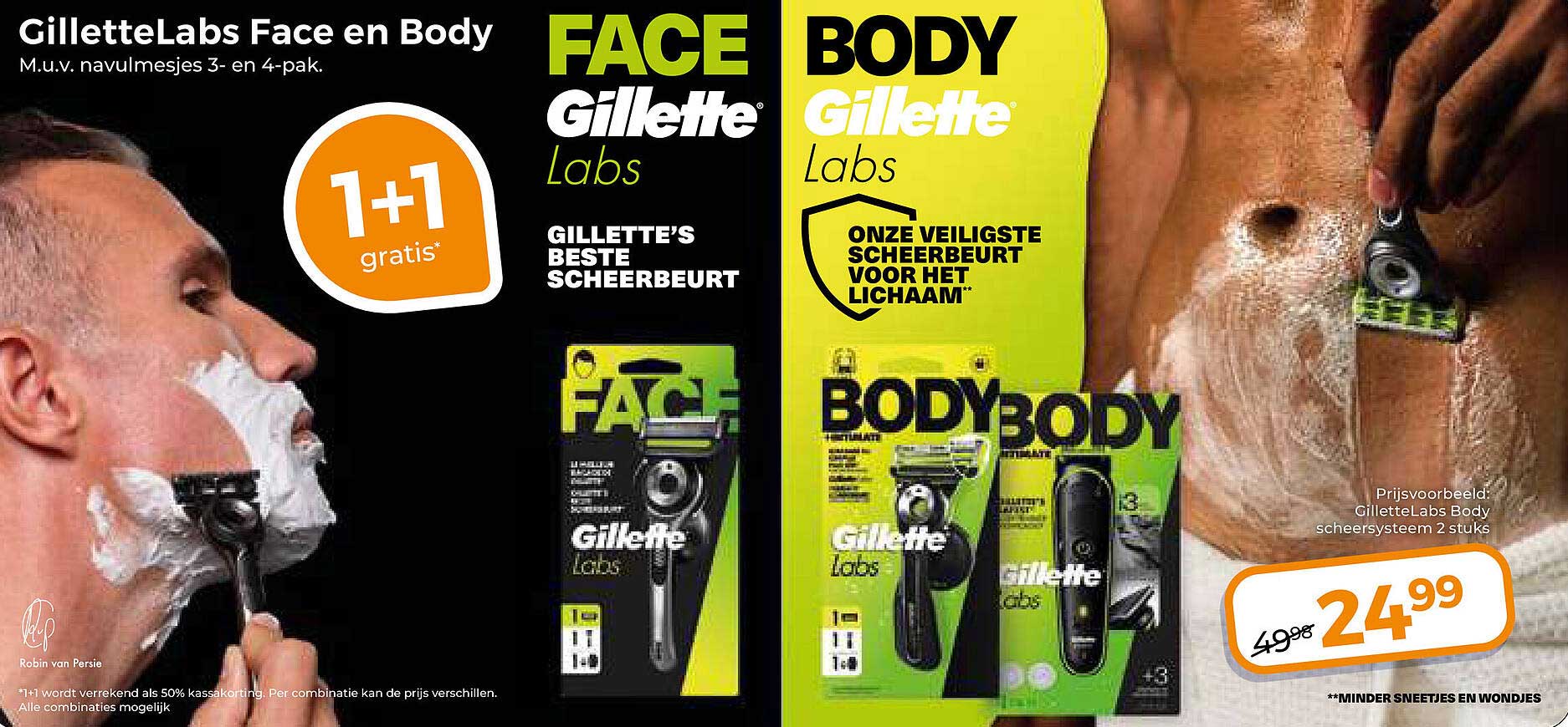 GilletteLabs Face en Body 1+1 gratis
